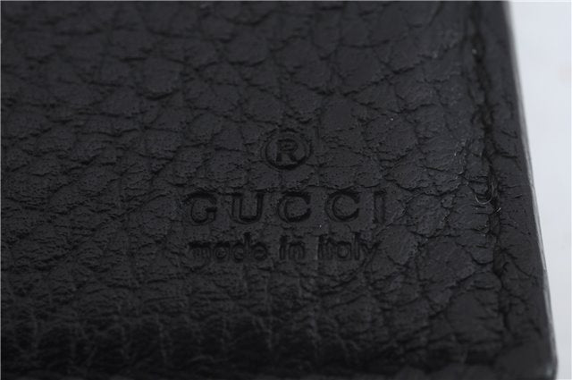 Authentic GUCCI Long Bifold Wallet Purse Leather 352352 Black 9387C