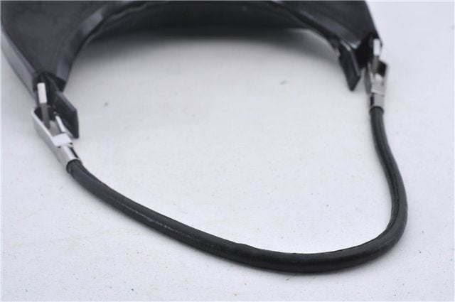 Authentic GUCCI Shoulder Hand Bag Purse GG Nylon Leather 28335 Black 9389D