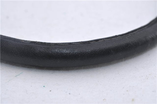 Authentic GUCCI Shoulder Hand Bag Purse GG Nylon Leather 28335 Black 9389D