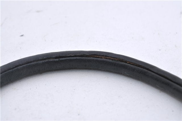 Authentic GUCCI Shoulder Hand Bag Purse GG Nylon Leather 28335 Black 9389D