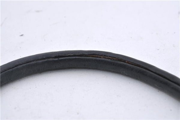 Authentic GUCCI Shoulder Hand Bag Purse GG Nylon Leather 28335 Black 9389D