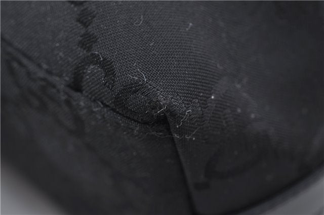 Authentic GUCCI Shoulder Hand Bag Purse GG Nylon Leather 28335 Black 9389D