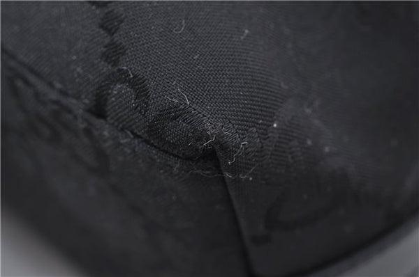 Authentic GUCCI Shoulder Hand Bag Purse GG Nylon Leather 28335 Black 9389D