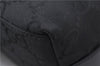 Authentic GUCCI Shoulder Hand Bag Purse GG Nylon Leather 28335 Black 9389D