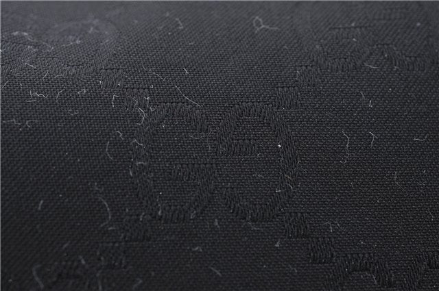 Authentic GUCCI Shoulder Hand Bag Purse GG Nylon Leather 28335 Black 9389D