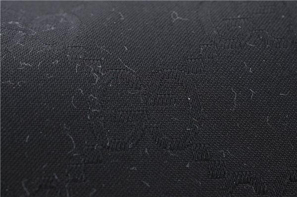 Authentic GUCCI Shoulder Hand Bag Purse GG Nylon Leather 28335 Black 9389D