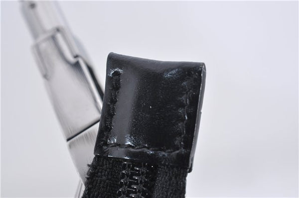 Authentic GUCCI Shoulder Hand Bag Purse GG Nylon Leather 28335 Black 9389D