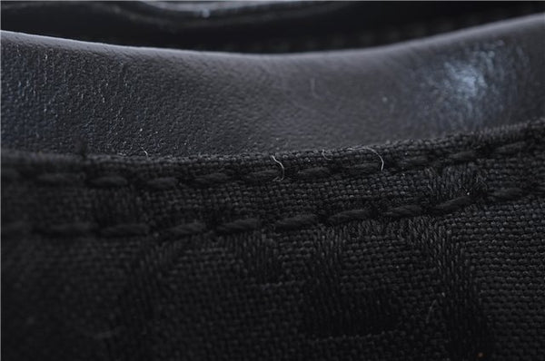 Authentic GUCCI Shoulder Hand Bag Purse GG Nylon Leather 28335 Black 9389D