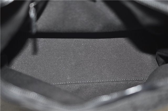 Authentic GUCCI Shoulder Hand Bag Purse GG Nylon Leather 28335 Black 9389D