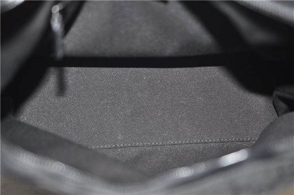 Authentic GUCCI Shoulder Hand Bag Purse GG Nylon Leather 28335 Black 9389D