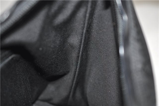 Authentic GUCCI Shoulder Hand Bag Purse GG Nylon Leather 28335 Black 9389D