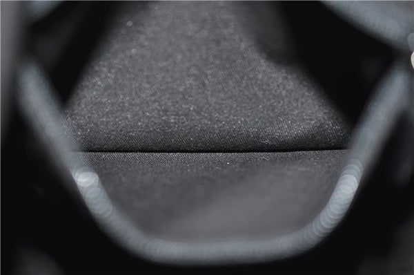 Authentic GUCCI Shoulder Hand Bag Purse GG Nylon Leather 28335 Black 9389D