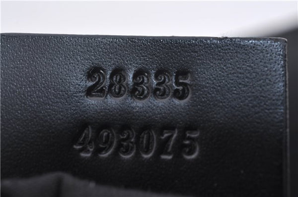 Authentic GUCCI Shoulder Hand Bag Purse GG Nylon Leather 28335 Black 9389D