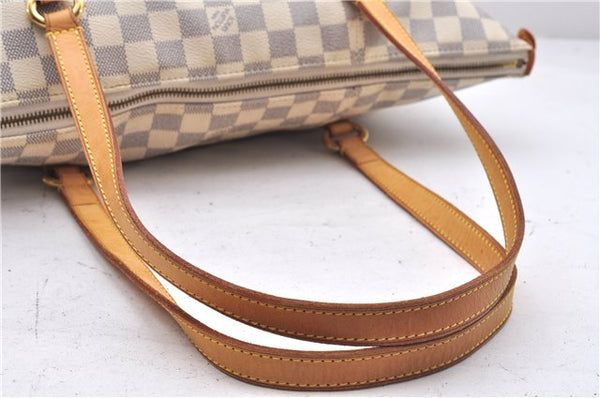 Authentic Louis Vuitton Damier Azur Totally MM Tote Bag N51262 LV 9396E