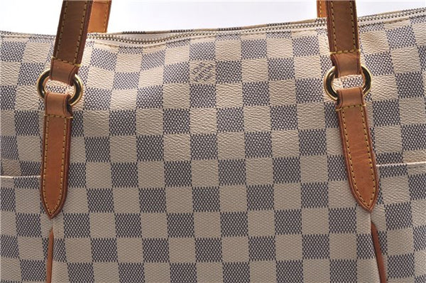 Authentic Louis Vuitton Damier Azur Totally MM Tote Bag N51262 LV 9396E