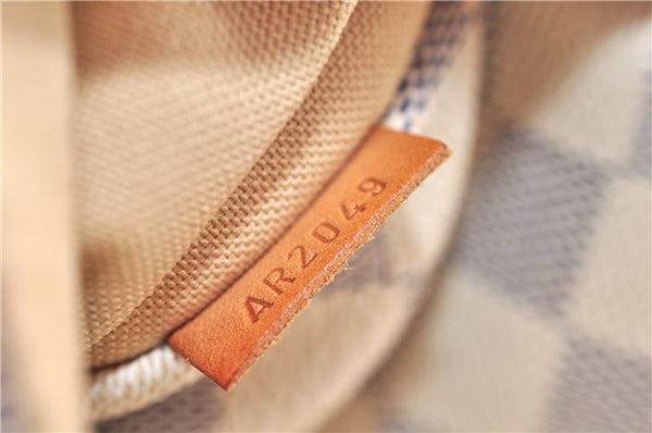 Authentic Louis Vuitton Damier Azur Totally MM Tote Bag N51262 LV 9396E