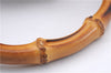 Authentic GUCCI Bamboo 2way Hand Shoulder Bag Purse Suede Leather Beige 9400D