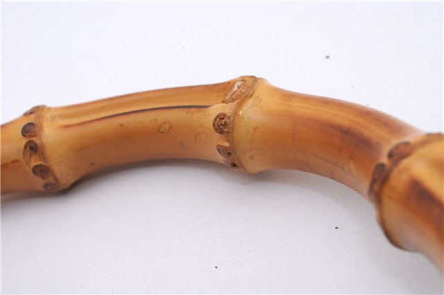 Authentic GUCCI Bamboo 2way Hand Shoulder Bag Purse Suede Leather Beige 9400D