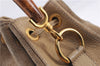 Authentic GUCCI Bamboo 2way Hand Shoulder Bag Purse Suede Leather Beige 9400D
