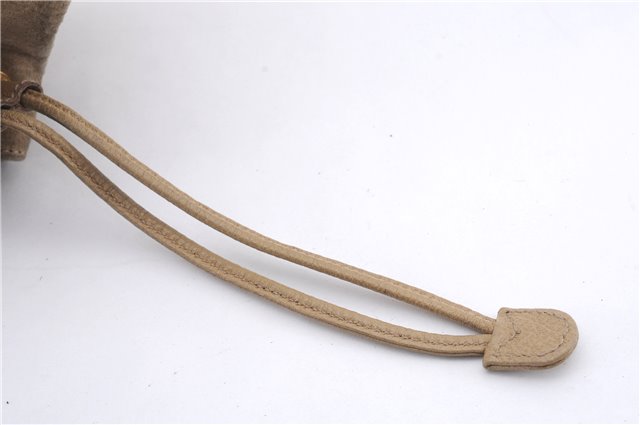 Authentic GUCCI Bamboo 2way Hand Shoulder Bag Purse Suede Leather Beige 9400D