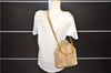 Authentic GUCCI Bamboo 2way Hand Shoulder Bag Purse Suede Leather Beige 9400D