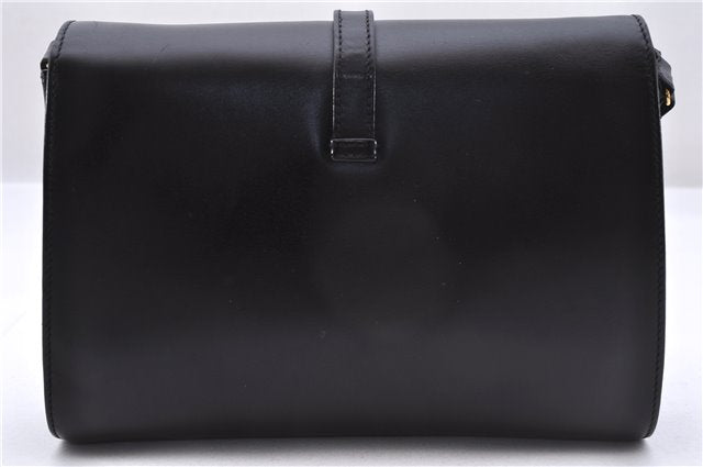 Authentic GUCCI Vintage Shoulder Cross Body Bag Purse Leather Black 9402E