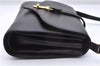 Authentic GUCCI Vintage Shoulder Cross Body Bag Purse Leather Black 9402E