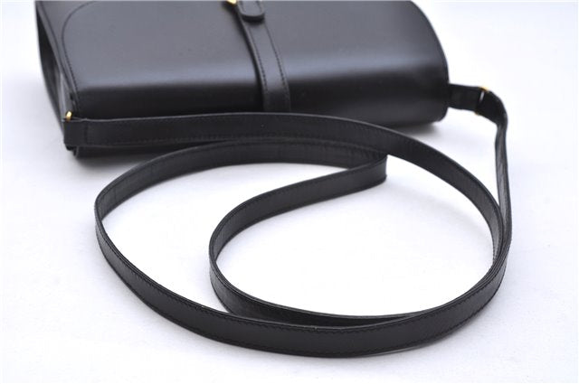 Authentic GUCCI Vintage Shoulder Cross Body Bag Purse Leather Black 9402E