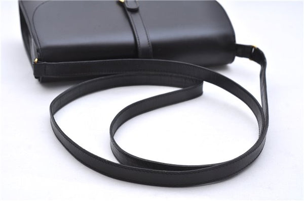 Authentic GUCCI Vintage Shoulder Cross Body Bag Purse Leather Black 9402E