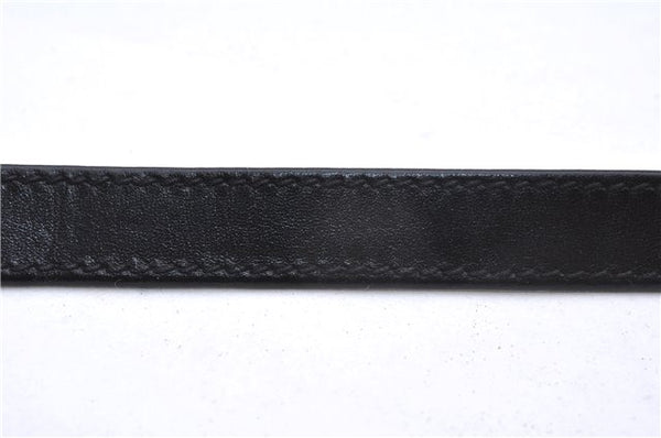 Authentic GUCCI Vintage Shoulder Cross Body Bag Purse Leather Black 9402E