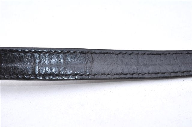 Authentic GUCCI Vintage Shoulder Cross Body Bag Purse Leather Black 9402E