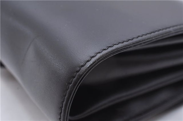 Authentic GUCCI Vintage Shoulder Cross Body Bag Purse Leather Black 9402E