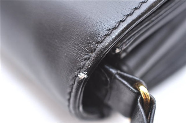 Authentic GUCCI Vintage Shoulder Cross Body Bag Purse Leather Black 9402E