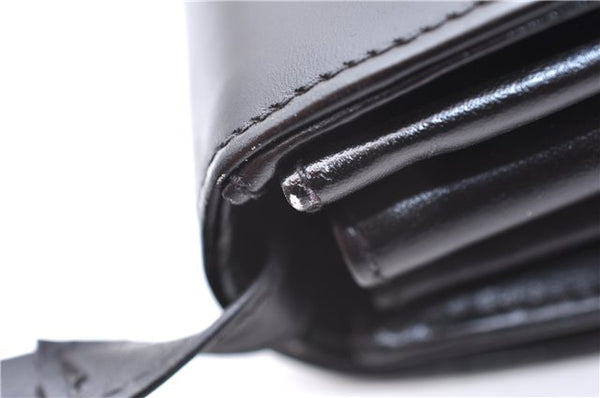 Authentic GUCCI Vintage Shoulder Cross Body Bag Purse Leather Black 9402E