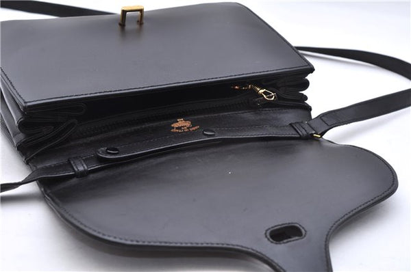 Authentic GUCCI Vintage Shoulder Cross Body Bag Purse Leather Black 9402E