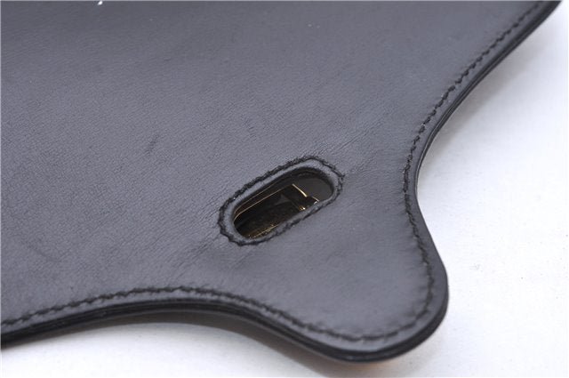 Authentic GUCCI Vintage Shoulder Cross Body Bag Purse Leather Black 9402E