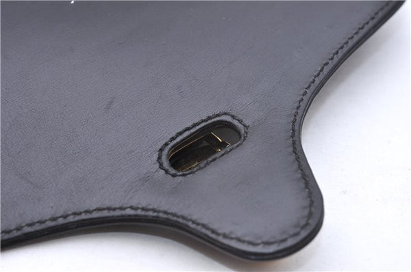 Authentic GUCCI Vintage Shoulder Cross Body Bag Purse Leather Black 9402E