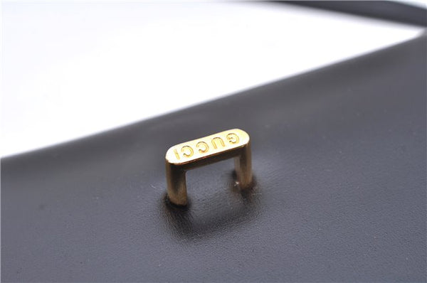 Authentic GUCCI Vintage Shoulder Cross Body Bag Purse Leather Black 9402E