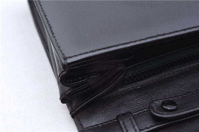 Authentic GUCCI Vintage Shoulder Cross Body Bag Purse Leather Black 9402E