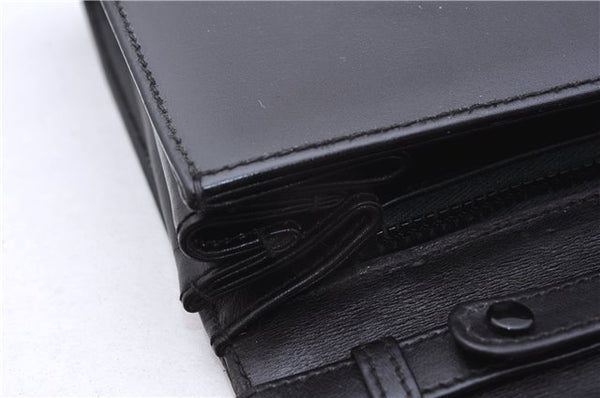 Authentic GUCCI Vintage Shoulder Cross Body Bag Purse Leather Black 9402E