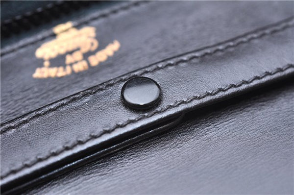 Authentic GUCCI Vintage Shoulder Cross Body Bag Purse Leather Black 9402E