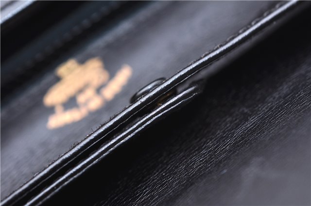 Authentic GUCCI Vintage Shoulder Cross Body Bag Purse Leather Black 9402E