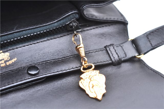Authentic GUCCI Vintage Shoulder Cross Body Bag Purse Leather Black 9402E