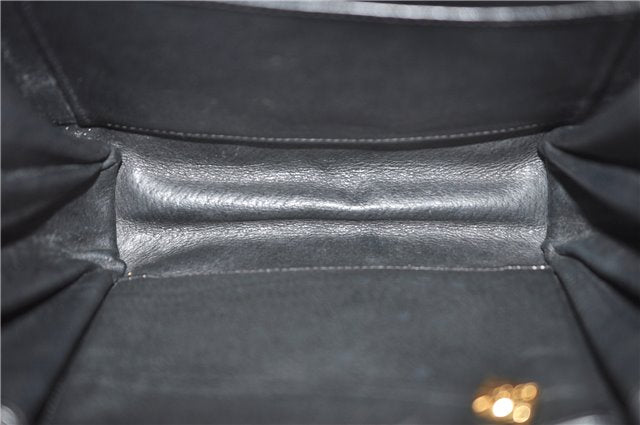 Authentic GUCCI Vintage Shoulder Cross Body Bag Purse Leather Black 9402E