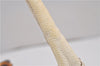 Authentic GUCCI Bamboo Horsebit Shoulder Tote Bag Leather 159398 Ivory 9403F