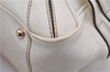 Authentic GUCCI Bamboo Horsebit Shoulder Tote Bag Leather 159398 Ivory 9403F