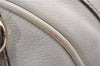 Authentic GUCCI Bamboo Horsebit Shoulder Tote Bag Leather 159398 Ivory 9403F