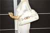 Authentic GUCCI Bamboo Horsebit Shoulder Tote Bag Leather 159398 Ivory 9403F