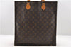 Authentic Louis Vuitton Monogram Sac Plat Hand Bag M51140 LV 9404C