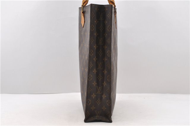Authentic Louis Vuitton Monogram Sac Plat Hand Bag M51140 LV 9404C